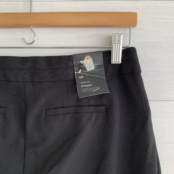 NWT JM Collection - Black Curvy fit trouser, comfort waistband 6P - Picture 5 of 6